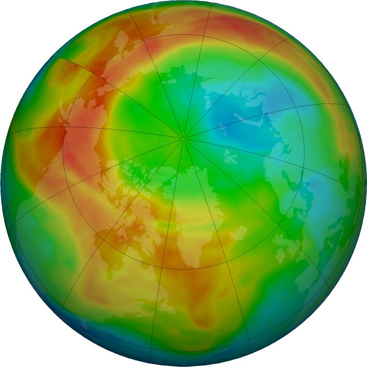 Arctic ozone map for 01 February 2020
